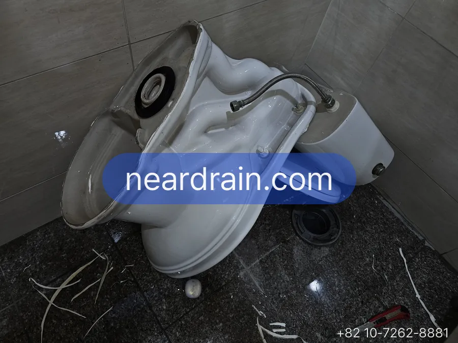 Wireless earbud recovered from a toilet trap